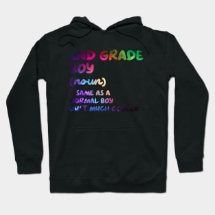 2nd Grade Boy Definition Funny Back To School Student Hoodie